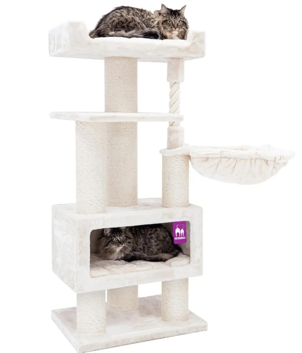 Petrebels Kratzbaum Parklane 131, ca. B58/H131/T45 cm Creme New