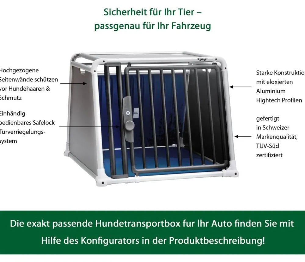 4pets® Hundetransportbox ECO BLACK 4 Hot