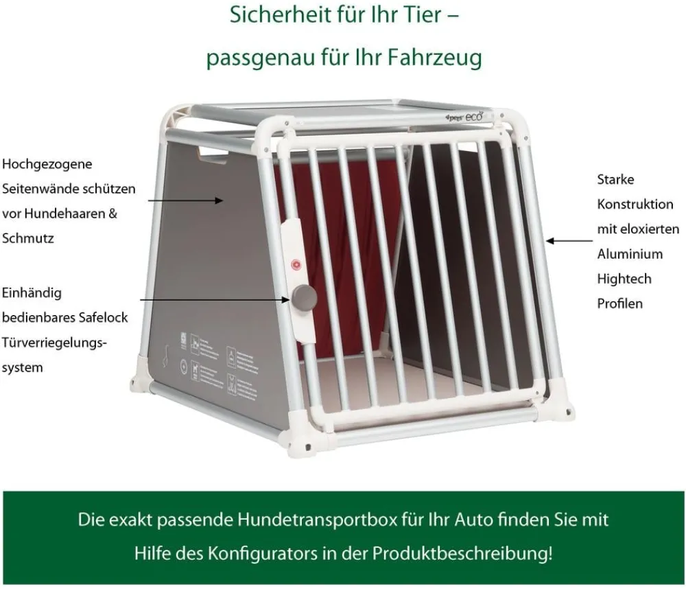 4pets® Hundetransportbox ECO Line 3 Grau Sale