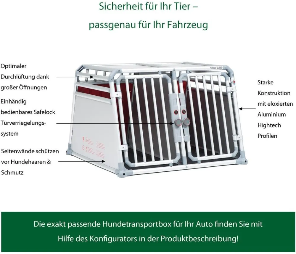 4pets® Hundetransportboxen - Hundetransportbox PRO Line 22 Silber