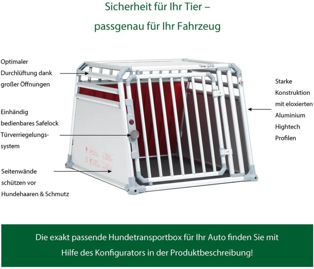 4pets® Hundetransportboxen - Hundetransportbox PRO Line 4 Silber
