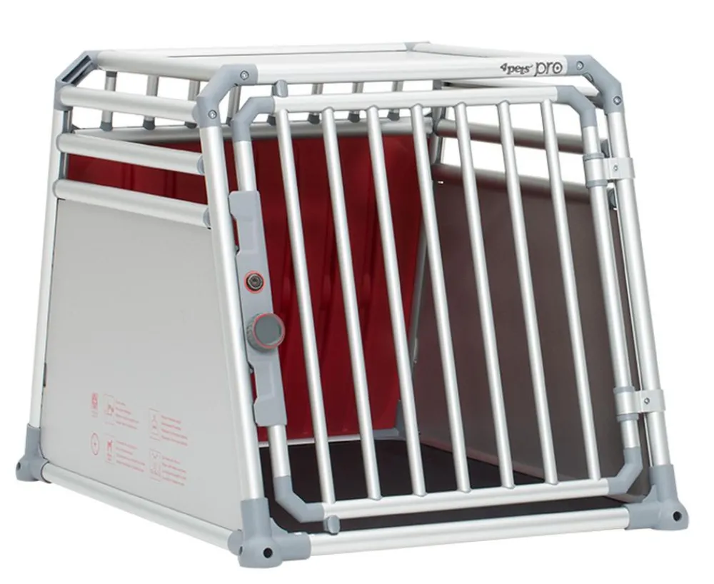 4pets® Hundetransportbox PRO Line 3 Silber New