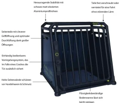 4pets® Hundetransportbox PRO NOIR Line 3 Schwarz Clearance