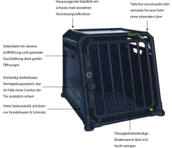 4pets® Hundetransportbox PRO NOIR Line 1 Schwarz Clearance