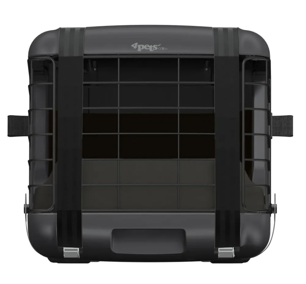 4pets® Mehr Katzenzubehör|Hundetransportboxen - Transportbox CAREE, ca. B47,2/H46,5/T57 cm Schwarz