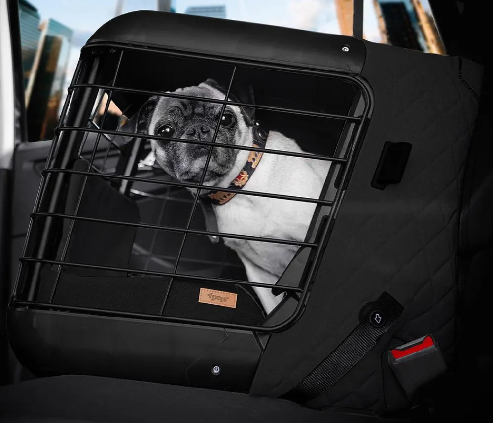 4pets® Mehr Katzenzubehör|Hundetransportboxen - Transportbox CAREE, ca. B47,2/H46,5/T57 cm Schwarz