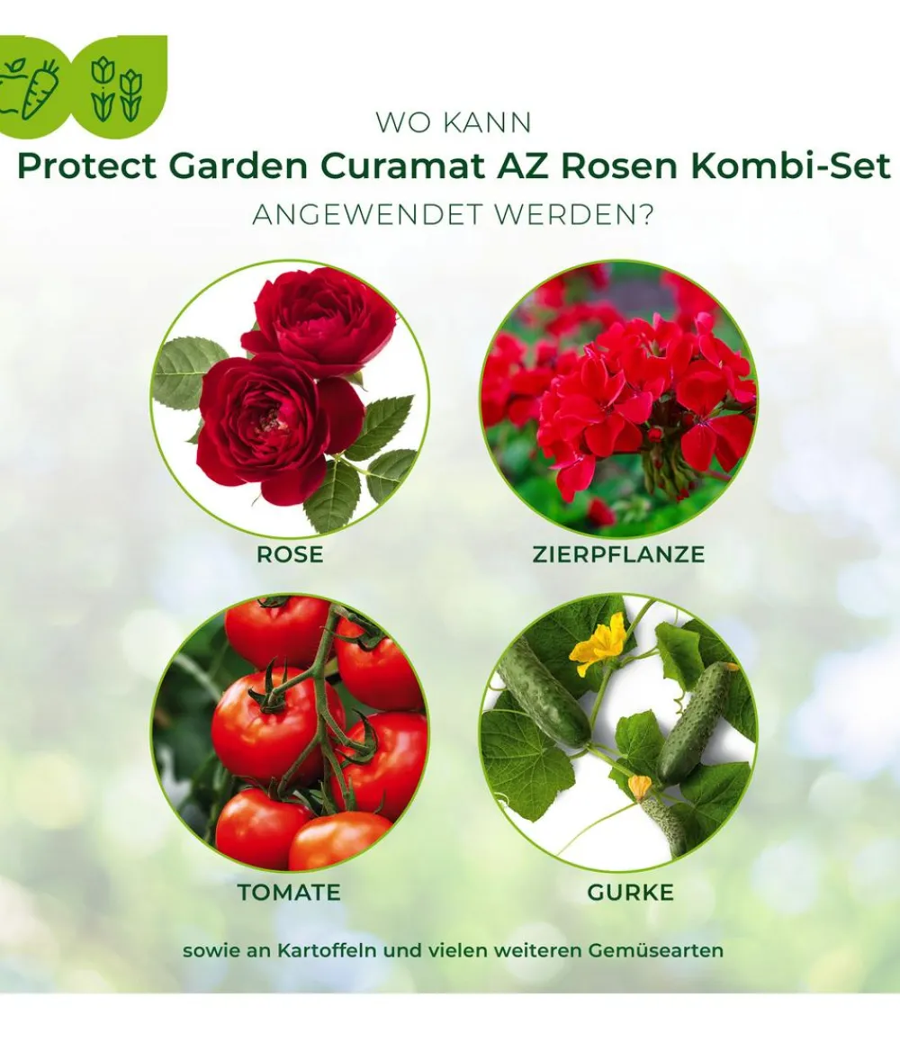 PROTECT GARDEN Curamat AZ Rosen Kombi-Set, flüssig, 2 x 4 ml + 15 ml Hot