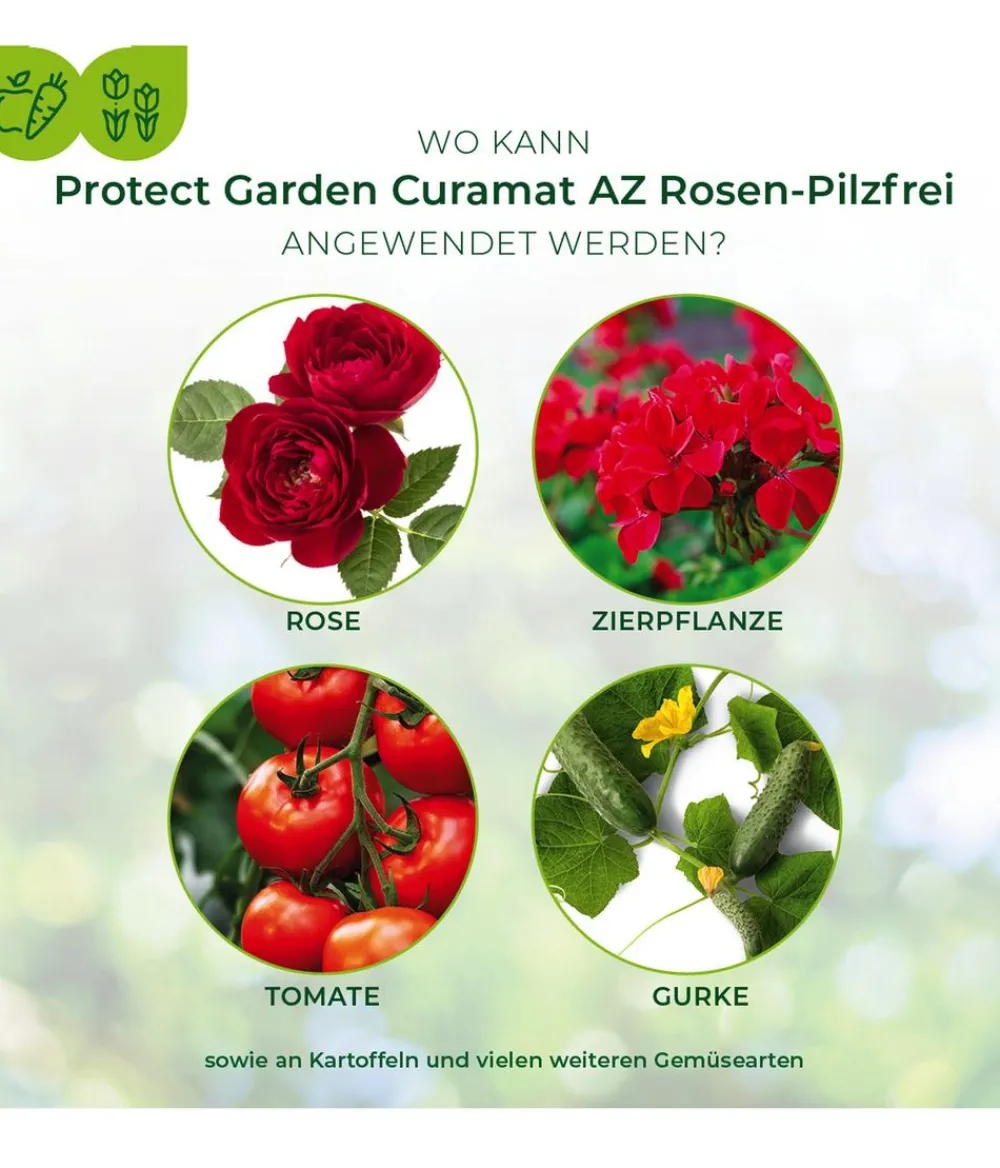 PROTECT GARDEN Pilzmittel - Curamat AZ Rosen-Pilzfrei, flüssig, 2 x 4 ml