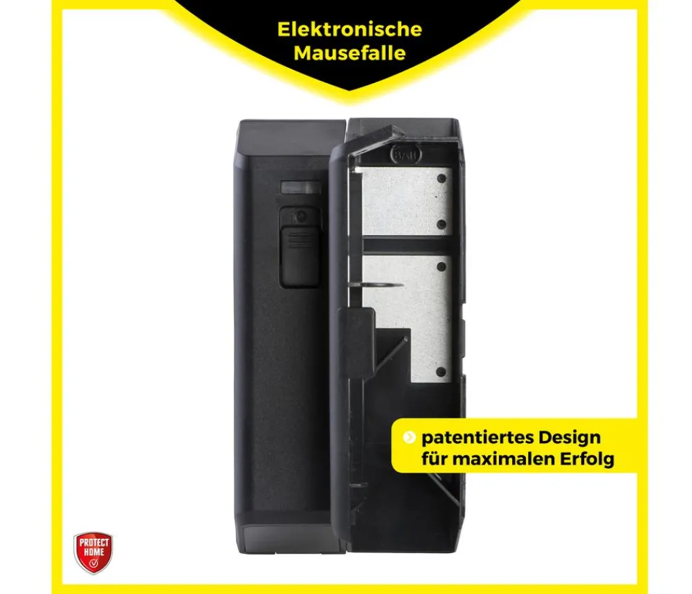 PROTECT HOME Insektenschutz & Fallen - Elektronische Mausefalle Schwarz