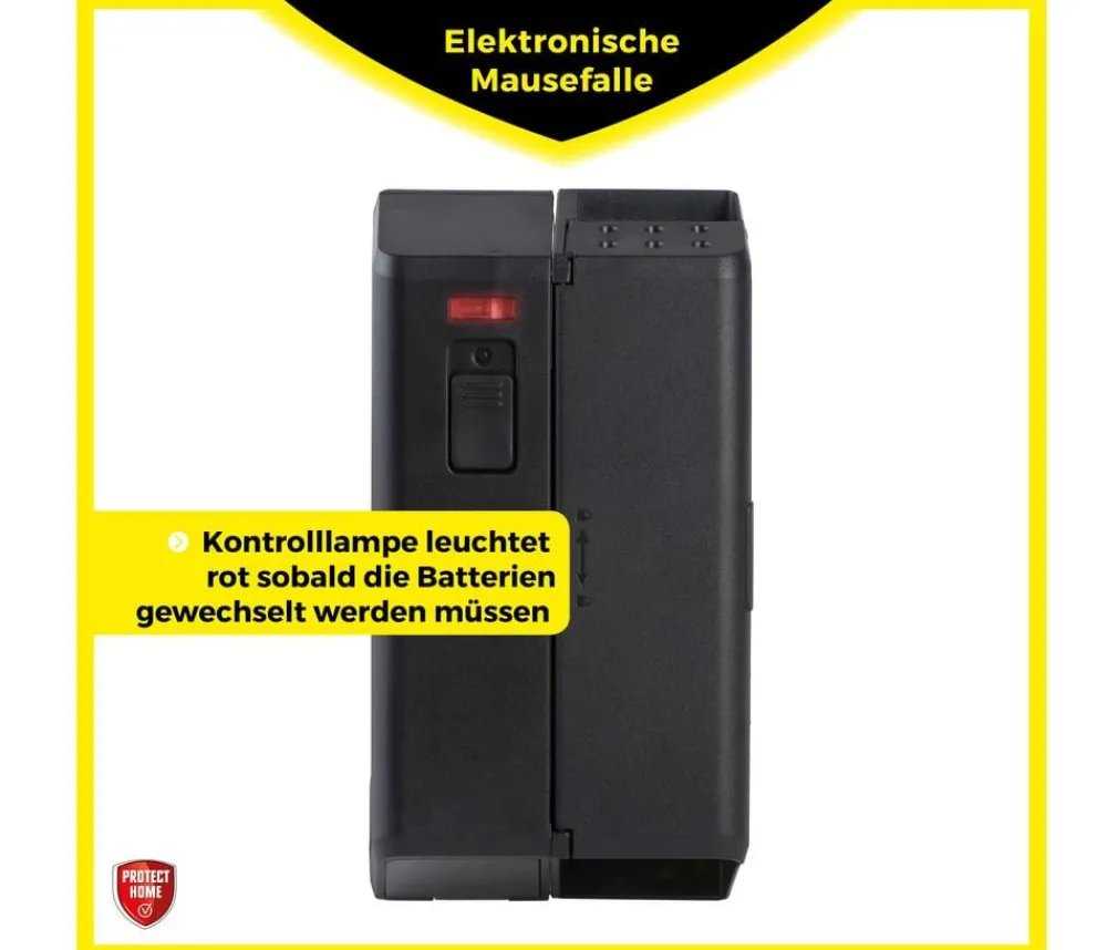 PROTECT HOME Insektenschutz & Fallen - Elektronische Mausefalle Schwarz