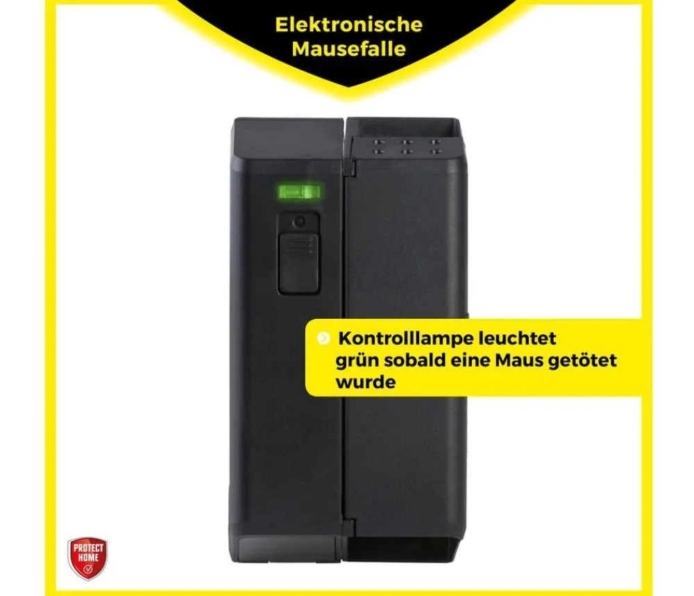 PROTECT HOME Insektenschutz & Fallen - Elektronische Mausefalle Schwarz