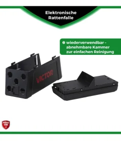 PROTECT HOME Insektenschutz & Fallen - Elektronische Rattenfalle, 1 Stk. Schwarz