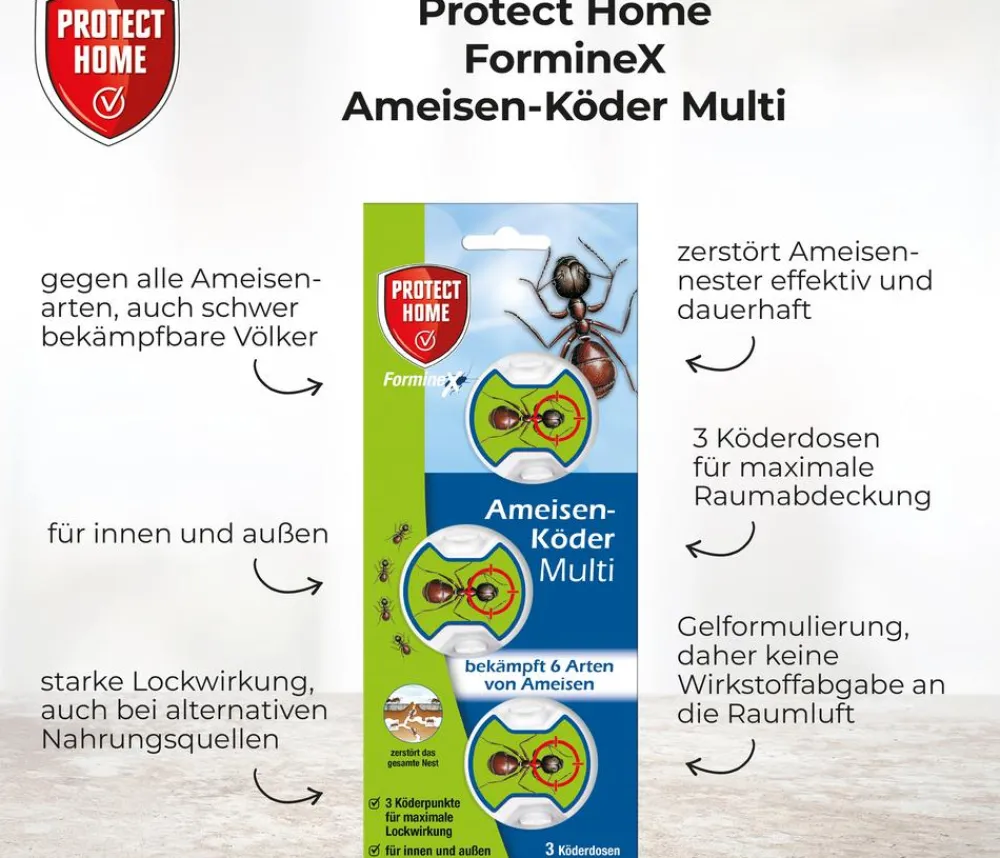 PROTECT HOME Schädlingsbekämpfungsmittel > FormineX Ameisen-Köder Multi, 3 Stk.
