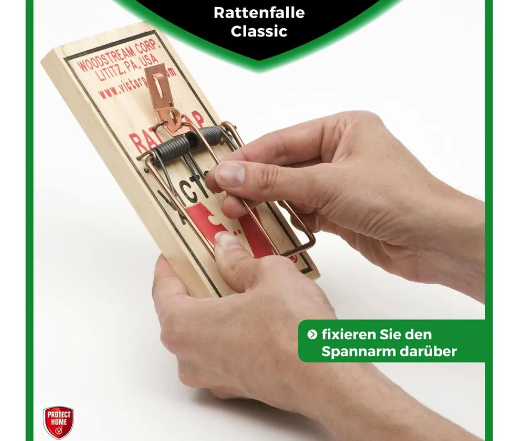 PROTECT HOME Insektenschutz & Fallen - Rattenfalle Classic, 1 Stk. Hellbraun