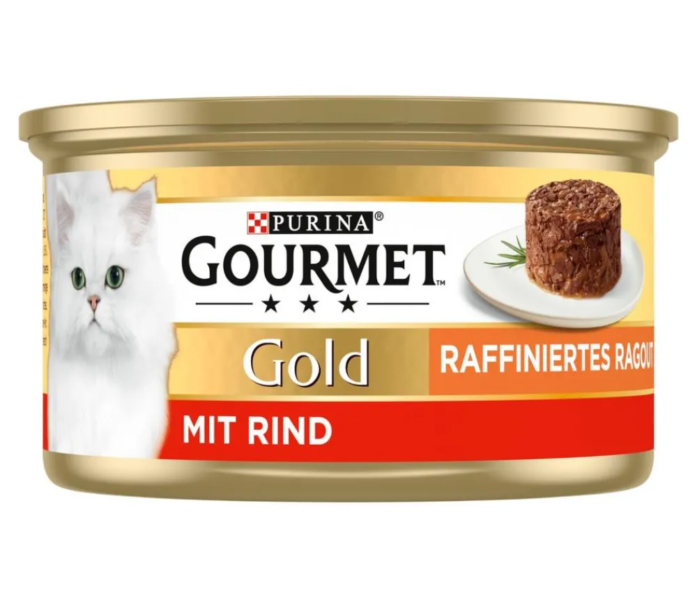 PURINA GOURMET™ Gold Nassfutter für Katzen Raffiniertes Ragout Adult, 12 x 85 g Best