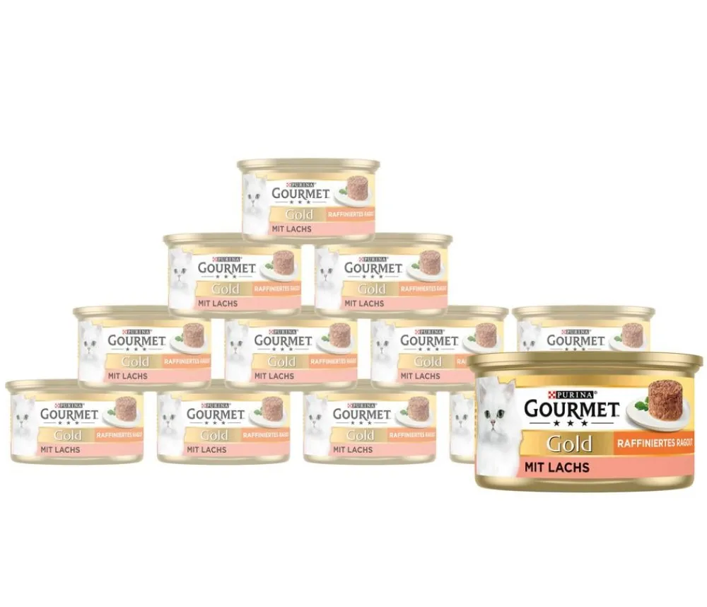 PURINA GOURMET™ Nassfutter Katze - Gold Nassfutter für Katzen Raffiniertes Ragout Adult, 12 x 85 g