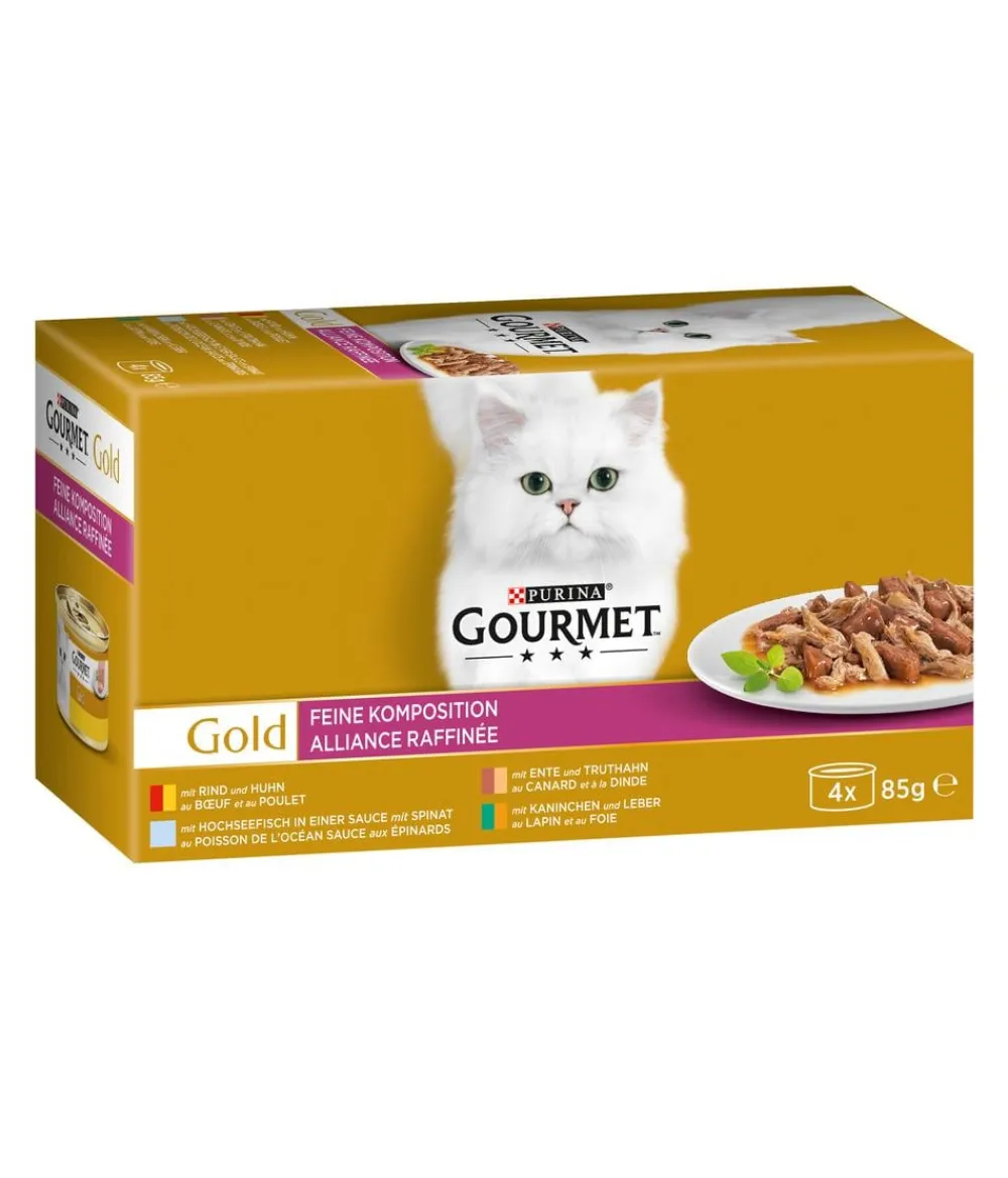 PURINA GOURMET™ Gold Nassfutter für Katzen Feine Komposition, 4 x 85 g Online
