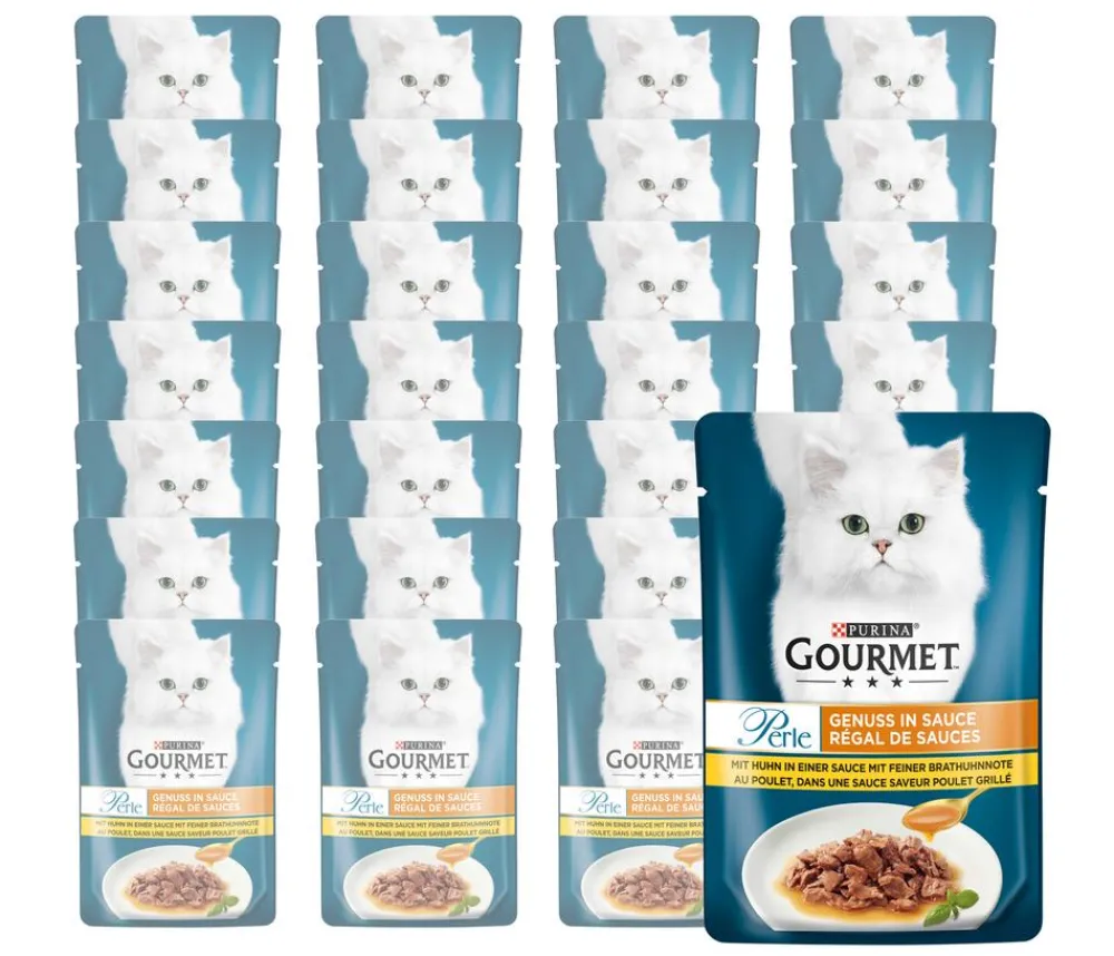 PURINA GOURMET™ Nassfutter für Katzen Perle Genuss in Sauce, 26 x 85 g New