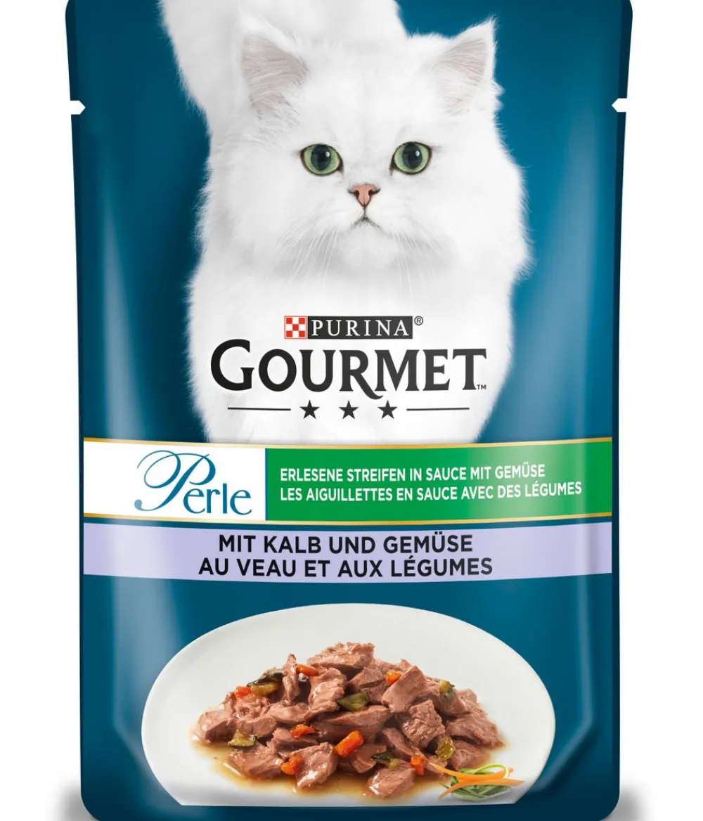 PURINA GOURMET™ Nassfutter Katze - Nassfutter für Katzen Perle Erlesene Streifen, 26 x 85 g