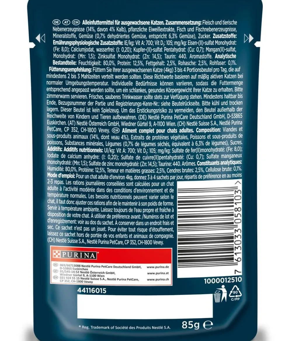 PURINA GOURMET™ Nassfutter Katze - Nassfutter für Katzen Perle Erlesene Streifen, 26 x 85 g