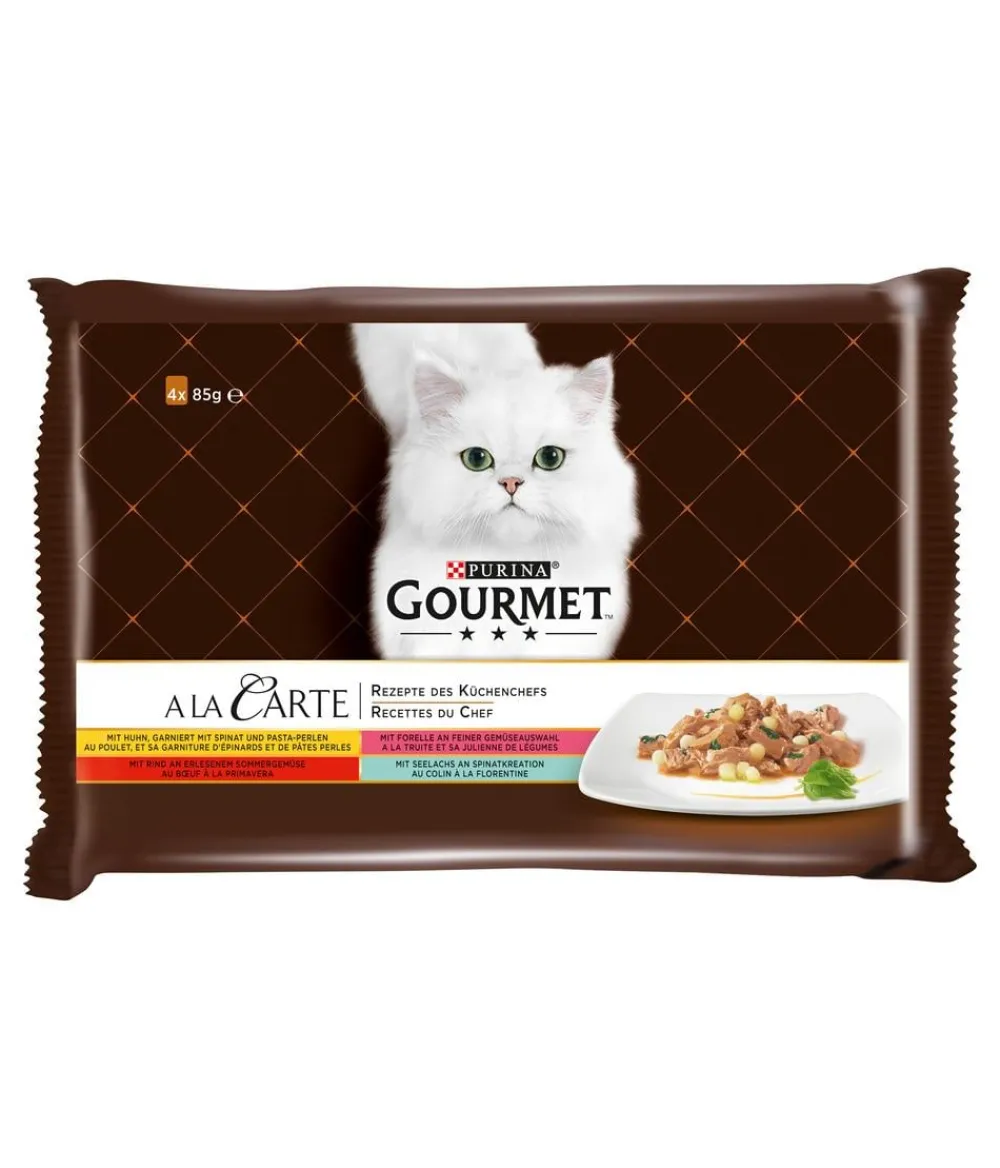 PURINA GOURMET™ Nassfutter Katze > Nassfutter für Katzen A la Carte Rezepte des Küchenchefs, 4 x 85 g