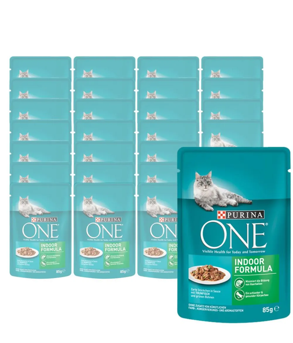 PURINA® ONE PURINA ONE® Nassfutter für Katzen Indoor Formula, 26 x 85 g Best