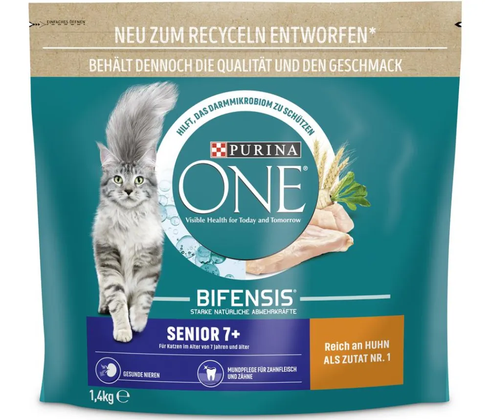 PURINA® ONE Trockenfutter Katze > PURINA ONE® Trockenfutter für Katzen Senior 7+, Huhn
