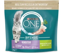 PURINA® ONE PURINA ONE® Trockenfutter für Katzen Sensitive, Adult, Truthahn, 1,4 kg Outlet