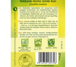 Quedlinburger Gemüsesamen - Samen Kürbis 'Hokkaido'