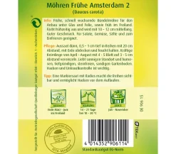 Quedlinburger Gemüsesamen - Samen Möhren 'Frühe Amsterdam 2'