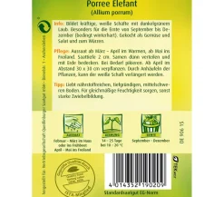 Quedlinburger Samen Porree 'Elefant' Best