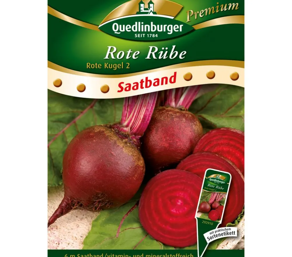 Quedlinburger Gemüsesamen > Samen Rote Rübe 'Rote Kugel 2'