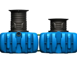 4rain Regentonnen & Zisternen - Flachtank-Paket Flat M Haus-Premium Blau