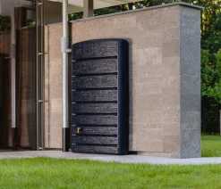 4rain Wandtank ExtraSLIM Stone Decor, 400 l Dunkelgrau