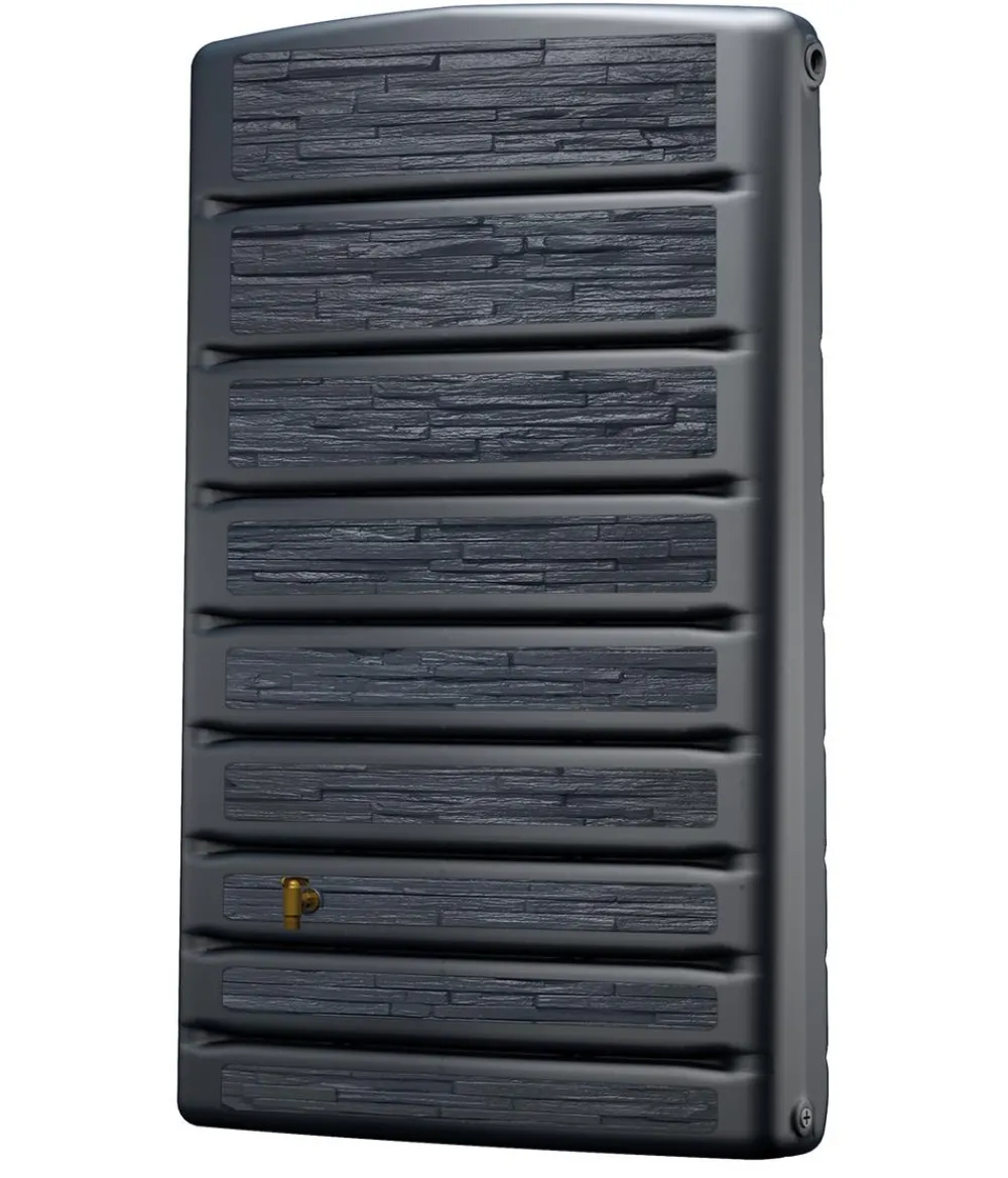 4rain Wandtank ExtraSLIM Stone Decor, 400 l Dunkelgrau
