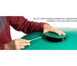 4rain Regentonnen & Zisternen - Wandtank Slim, 650 l Dunkelgrün