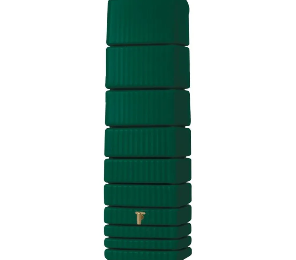 4rain Regentonnen & Zisternen - Wandtank Slim, 650 l Dunkelgrün