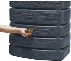 4rain Regentonnen & Zisternen > Wandtank Slim Stone Decor, 500 l