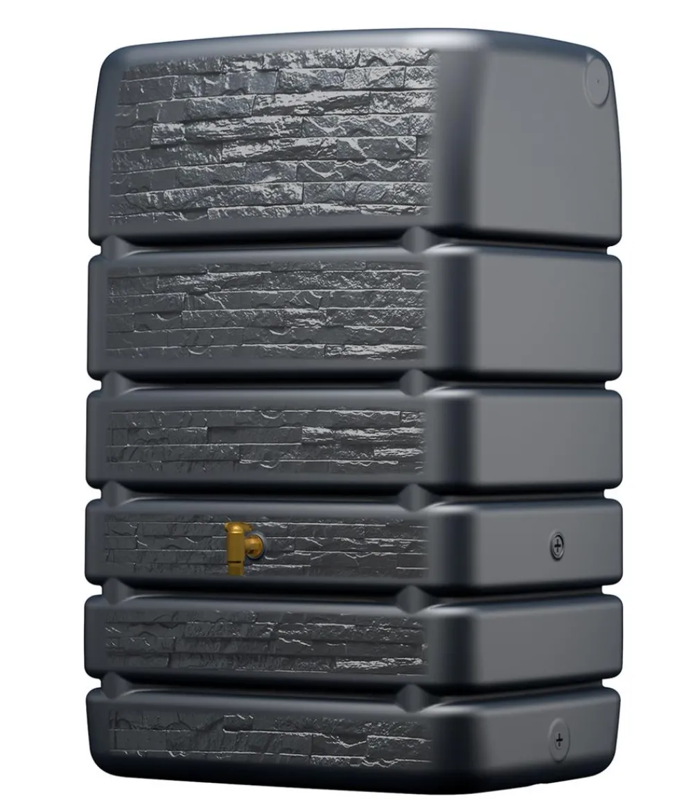 4rain Regentonnen & Zisternen > Wandtank Slim Stone Decor, 510 l