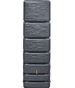 4rain Regentonnen & Zisternen > Wandtank Slim Stone Decor, 350 l, ca. B60/H184/T39 cm