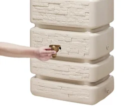 4rain Wandtank Slim Stone Decor, 350 l, ca. B60/H184/T39 cm Beige Sale