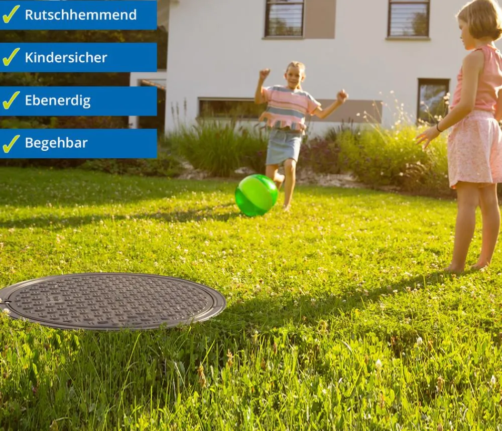 4rain Regentonnen & Zisternen > Zisterne FLAT Flachtank-Paket Garten-Comfort, begehbar