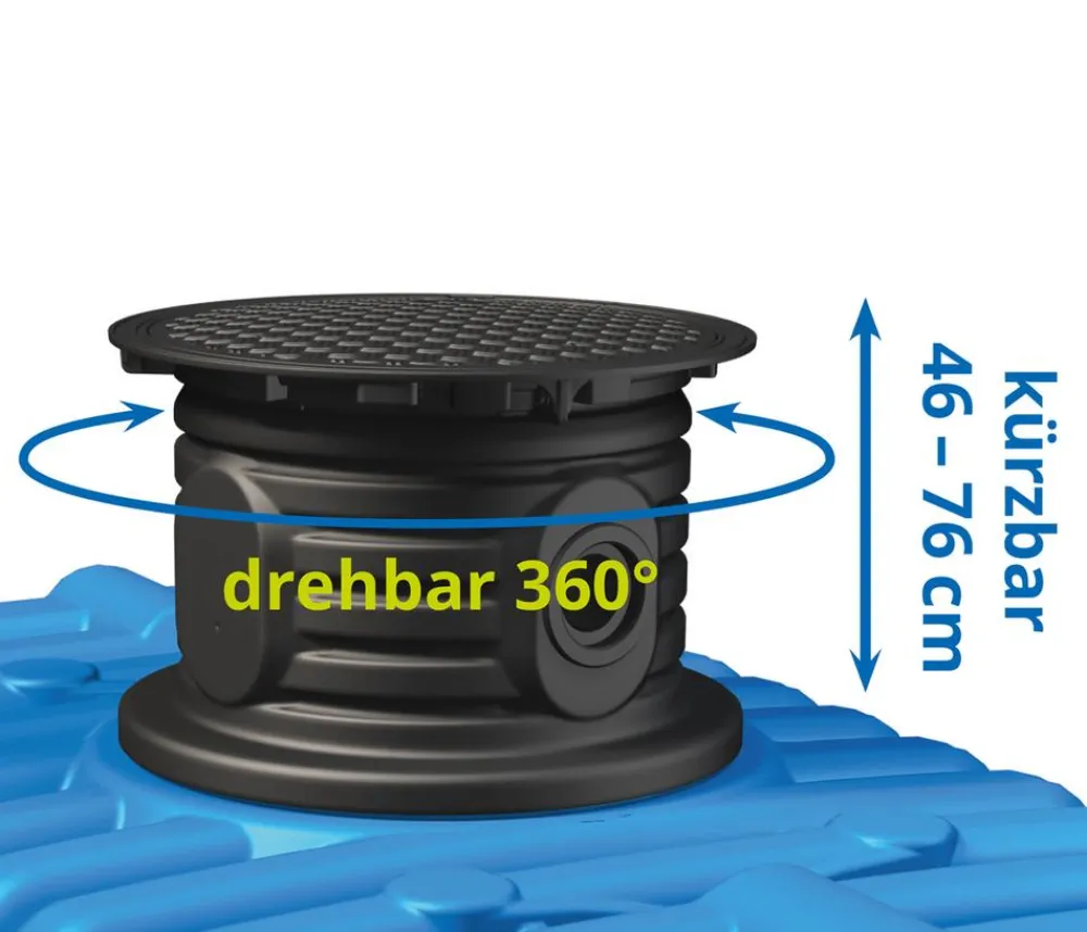 4rain Zisterne FLAT Flachtank-Paket Garten-Comfort, begehbar Blau Discount