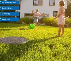 4rain Regentonnen & Zisternen - Zisterne FLAT Flachtank-Paket Garten-Comfort, begehbar Blau