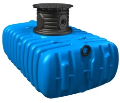 4rain Regentonnen & Zisternen - Zisterne FLAT Flachtank-Paket Garten-Comfort, begehbar Blau