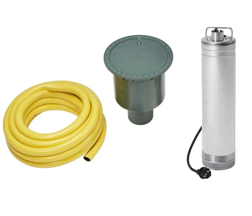 4rain Regentonnen & Zisternen - Zisterne FLAT Flachtank-Paket Garten-Comfort, begehbar Blau