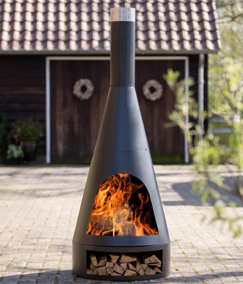 RedFire Feuerstellen - Feuerstelle Kingston, ca. Ø43/H125 cm Schwarz