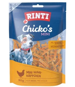 Rinti Hundeleckerlies - Hundesnack Chicko's Huhn-Häppchen, 80 g