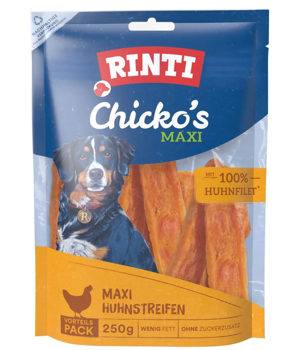 Rinti Hundeleckerlies > Hundesnack Chicko's Maxi Huhnstreifen, 250 g