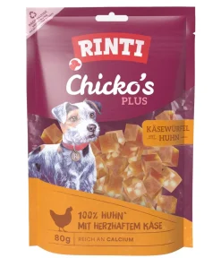 Rinti Hundesnack Chicko's Plus Käsewürfel mit Huhn, 12 x 80 g Clearance